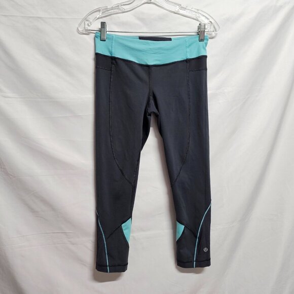 Lululemon Run Crop Women Leggings Size 6 Gray - Picture 3 of 13
